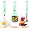 Moss & Stone Hand Blender With Egg Whisk, Powerful 300-Watt Stick Blender, Hand Mixer Set Stainless Steel Shaft & Blades, Black Handheld Blender With Ergonomic Handle (Without Chopper)(Turquoise)