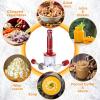 Moss & Stone Hand Blender With Egg Whisk, Powerful 300-Watt Stick Blender, Hand Mixer Set Stainless Steel Shaft & Blades, Black Handheld Blender With Ergonomic Handle (Without Chopper)(Red)