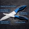 Moss & Stone Kitchen Cutlery White Ceramic Knife Set, Ceramic Knife Set and Fruit Peeler, Rust Proof & Stain Resistant, Kitchen Cooking Knife Set 5 pieces Blue Knives(Blue)