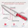 Moss & Stone Professional Kitchen Knife Chef Set, 6 Pcs Small Knife Set With Block, Premium Kitchen Knife Set Stainless Steel, Scratch Resistant & Rust Proof, Knife Block With Sharp Cooking Knives.(Red)