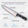 Moss & Stone Professional Kitchen Knife Chef Set, 6 Pcs Small Knife Set With Block, Premium Kitchen Knife Set Stainless Steel, Scratch Resistant & Rust Proof, Knife Block With Sharp Cooking Knives.(Black)