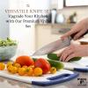 Moss & Stone Professional Kitchen Knife Chef Set, 6 Pcs Small Knife Set With Block, Premium Kitchen Knife Set Stainless Steel, Scratch Resistant & Rust Proof, Knife Block With Sharp Cooking Knives.(7 Pcs Stainless Steel/Wood)