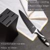 Moss & Stone Professional Kitchen Knife Chef Set, 6 Pcs Small Knife Set With Block, Premium Kitchen Knife Set Stainless Steel, Scratch Resistant & Rust Proof, Knife Block With Sharp Cooking Knives.(7 Pcs Black & White)