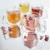 Moss & Stone Set of 4 Double Wall Glass Cup Clear Mug, Double Walled Coffee Mugs 7.5 Oz, Glass Tea Mugs, Insulated Coffee Mug With Handle.(4 Cups)