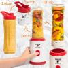 Moss & Stone Single Serve Blender, White & Red, 20 oz(White & Red)