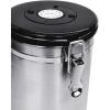 Moss & Stone Stainless Steel Coffee Container Airtight – Vacuum Sealed Kitchen Storage With Date Tracking For All Types Of Coffee And ground coffee (16 Ounces, Silver)