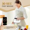 Moss & Stone White Hand Mixer With Snap-On Storage Case, 6 Speed Hand Mixer Electric, 250w Power handheld Mixer for Baking Cake Egg Cream Food Beater, & 4 Stainless Steel Accessories(White & Black)