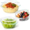 Moss & Stone 6-Piece Clear Glass Casserole Dishes for Oven With Lids, Durable Borosilicate Glass Bakeware Set, Microwave Safe, 3 Round Sizes for Cooking, Serving & Storage(Clear Glass)