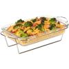 Moss & Stone 6-Piece Clear Glass Casserole Dishes for Oven With Lids, Durable Borosilicate Glass Bakeware Set, Microwave Safe, 3 Round Sizes for Cooking, Serving & Storage(Clear glass Baking)