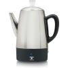 Moss & Stone Electric Coffee Percolator – Red Body Coffee Maker with Stainless Steel Lid, Percolator Electric Pot, Fast Boil 10 Cup Red Camping Coffee Pot(Silver)