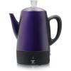 Moss & Stone Electric Coffee Percolator – Red Body Coffee Maker with Stainless Steel Lid, Percolator Electric Pot, Fast Boil 10 Cup Red Camping Coffee Pot(Purple)