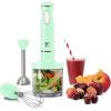 Moss & Stone Hand Blender With Egg Whisk, Powerful 300-Watt Stick Blender, Hand Mixer Set Stainless Steel Shaft & Blades, Black Handheld Blender With Ergonomic Handle (Without Chopper)(Turquoise)