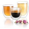 Moss & Stone Set of 4 Double Wall Glass Cup Clear Mug, Double Walled Coffee Mugs 7.5 Oz, Glass Tea Mugs, Insulated Coffee Mug With Handle.(3 Cups)