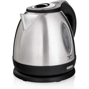 Moss & Stone 1.2L Stainless Steel Small Electric Kettle Red Color, Cordless 1500w Fast Boiling Pot, Portable Hot Water Electric Tea Kettle With Boil Dry Protection & Auto Shut-Off(Silver)