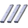 imageMoss ampamp Stone 3 Pack Motion Sensor Under Counter Lights Wireless USB Rechargeable Kitchen Night Lights 24LED Magnetic SelfAdhesive for Cabinet Lighting ampamp Cupboard Motion Activated Night Light Bar