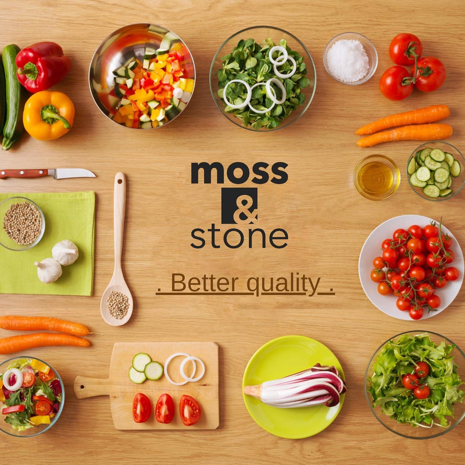 image:imageMoss amp Stone 16 inch Stainless Steel Magnetic Knife Holder For Wall Kitchen Knife Magnetic Holder MultiUse As Utensil Rack amp Cookware Rack With 6 Hooks amp 1 Knife Sharpener